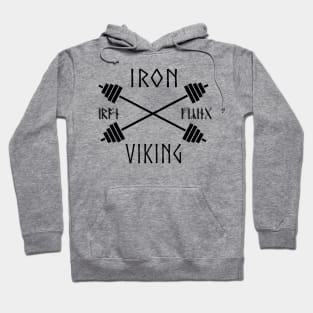 Iron Viking Barbell Black Hoodie